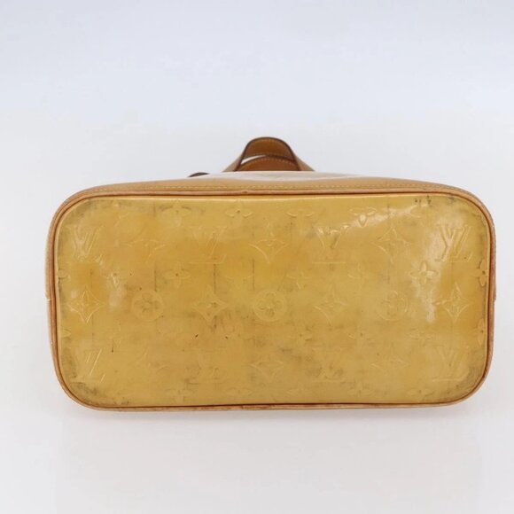 LOUIS VUITTON Monogram Vernis Houston Hand Bag Beige M91004 LV Auth 149327 - Picture 7 of 16